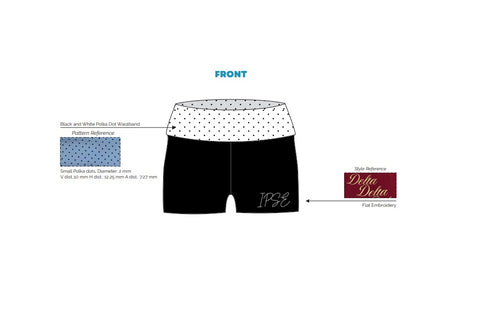 H3G-0741-University of Oregon-Lambda Sigma Gamma Sorority Incorporated-(Black & white) Shorts