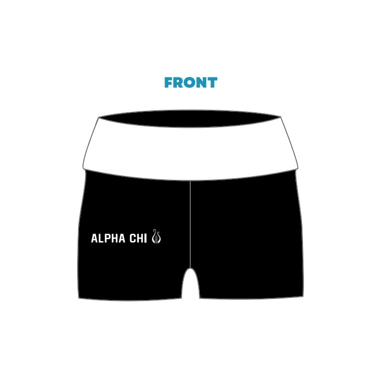 H3G-1388 - Quinnipiac University - Alpha Chi Omega Fold Over Shorts