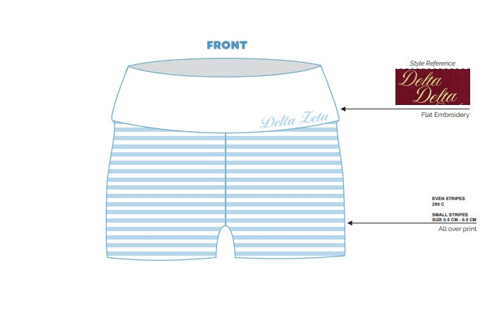 H3G-2665-Indiana University-delta zeta-FOLD OVER SHORTS