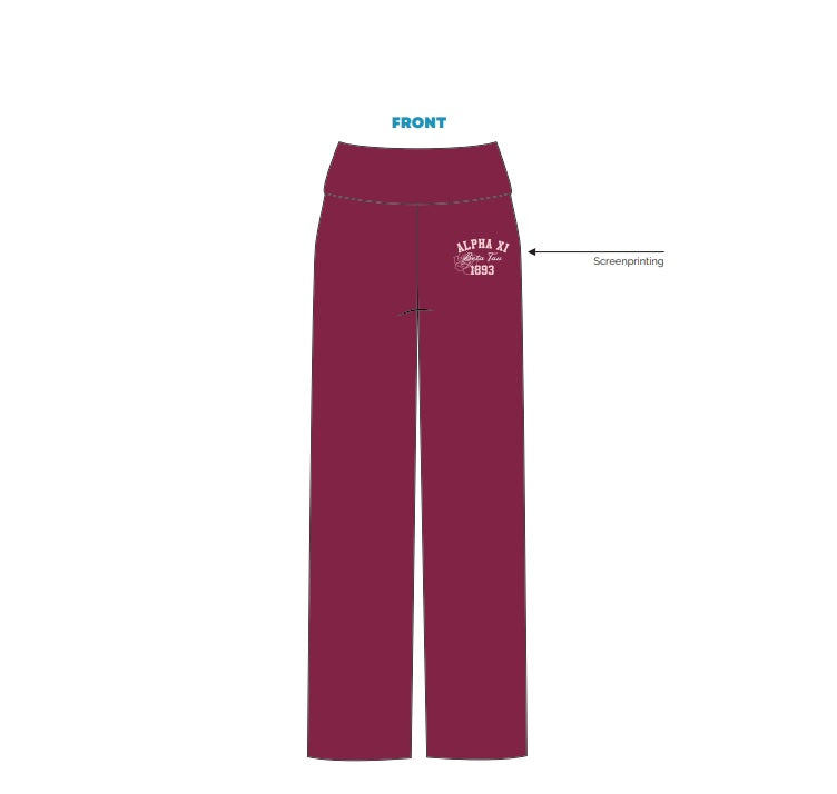 H3G-2160-Kent State University-Alpha Xi Delta-FOLD OVER PANTS