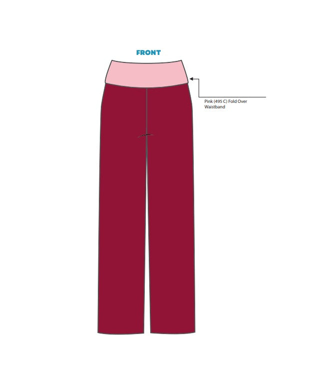 H3G-2949-University of Toronto-Alpha Gamma Delta-FOLD OVER WIDE LEG PANTS