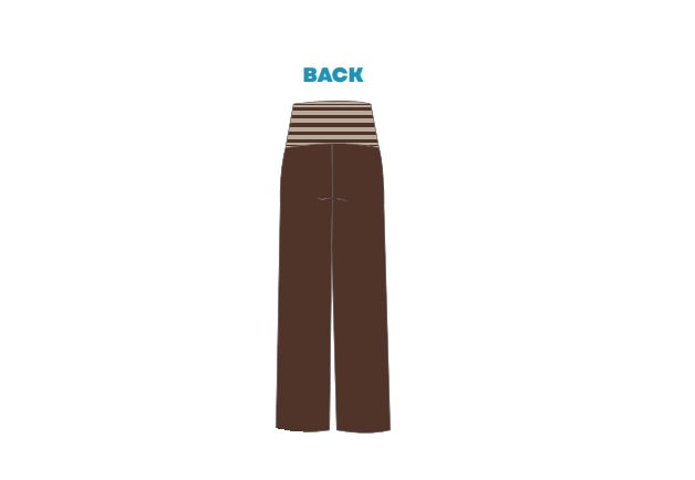 H3G-2501-University of New Hampshire-Chi Omega - Sorority-FOLD-OVER WIDE LEG PANTS