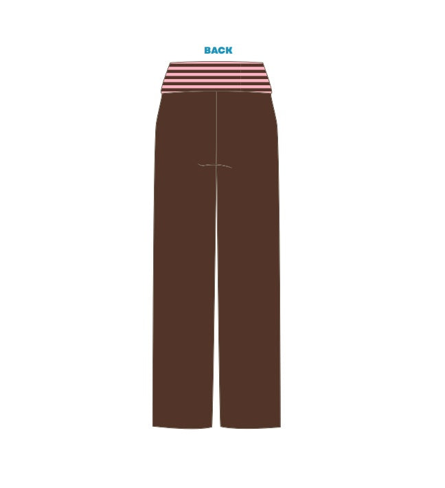 H3G-2886-University of Kentucky-Delta zeta-FOLD OVER WIDE LEG PANTS