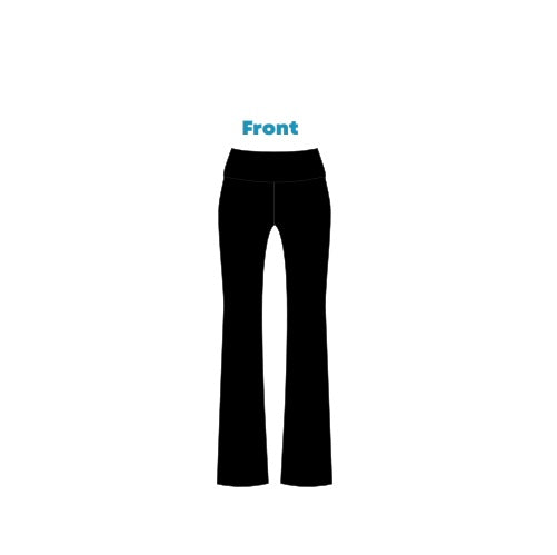 H3G-2021-University of Arkansas-Zeta Tau Alpha-FOLD OVER FLARED PANTS (BLACK)