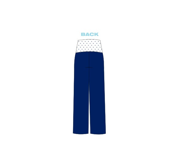 H3G-2302-Indiana University Bloomington-Theta Phi Alpha-Fold-Over Wide Leg Pants