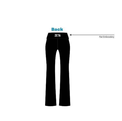 H3G-2021-University of Arkansas-Zeta Tau Alpha-FOLD OVER FLARED PANTS (BLACK)