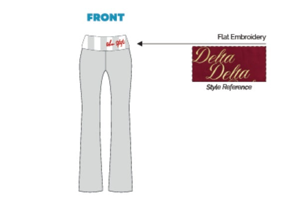 H3G-1402-Ohio State University-Kappa Alpha Theta-Fold Over Flared Pants