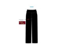 H3G-0741-University of Oregon-Lambda Sigma Gamma Sorority Incorporated-black w/ red WIDELEG PANTS
