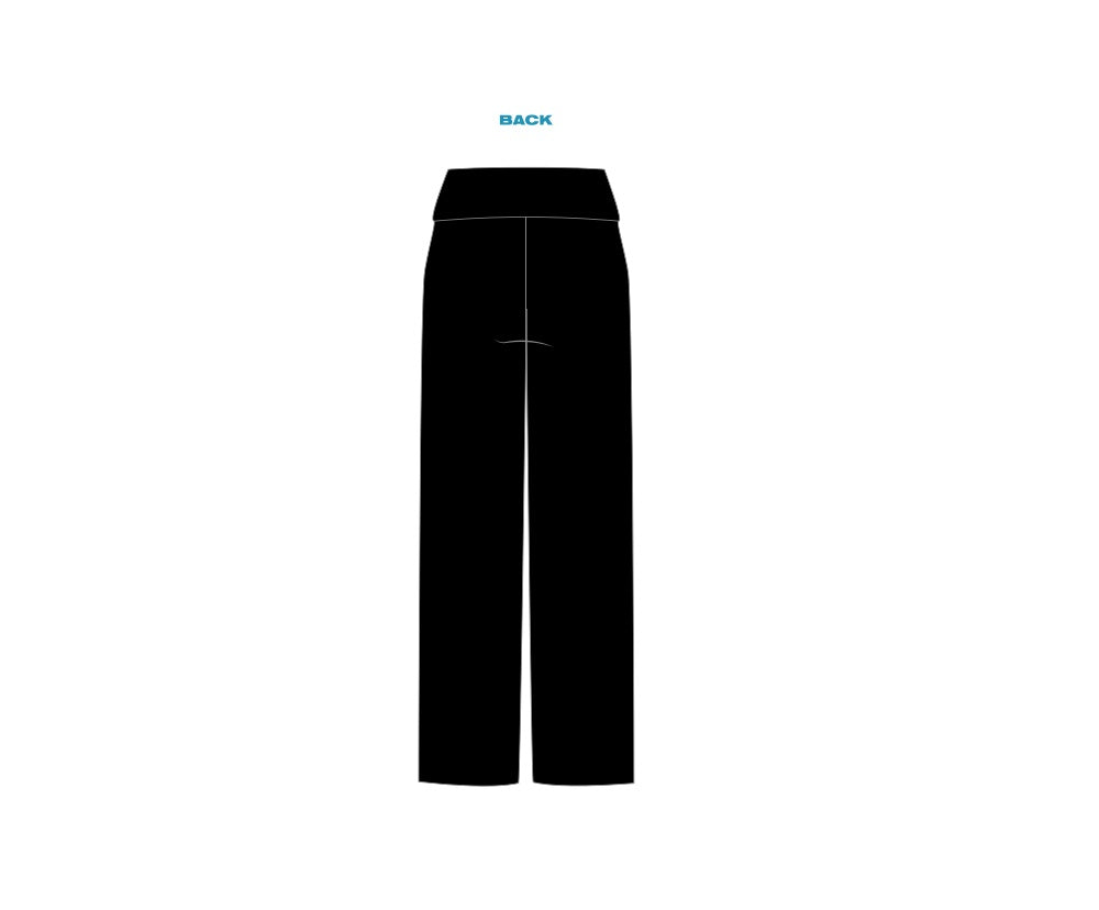 H3G-0741-University of Oregon-Lambda Sigma Gamma Sorority Incorporated-black w/ red WIDELEG PANTS