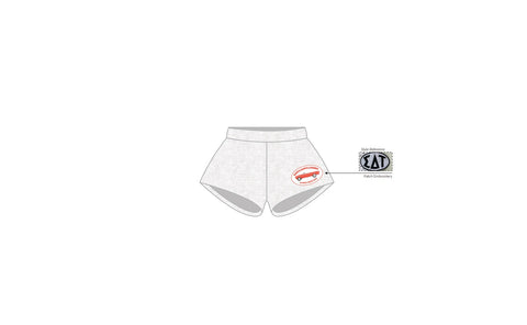 H3G-0566-Bucknell University-Kappa Kappa Gamma-Grey Booty Shorts