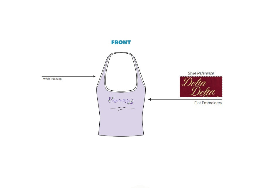 H3G-2822-University of Maryland-Alpha Delta Pi-Halter Backless Tank