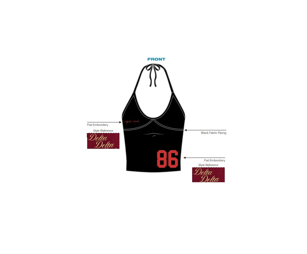H3G-0741-University of Oregon-Lambda Sigma Gamma Sorority Incorporated- (Black&Red)Halter