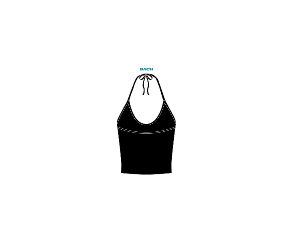 H3G-0741-University of Oregon-Lambda Sigma Gamma Sorority Incorporated-(Black & Green) Halter tank