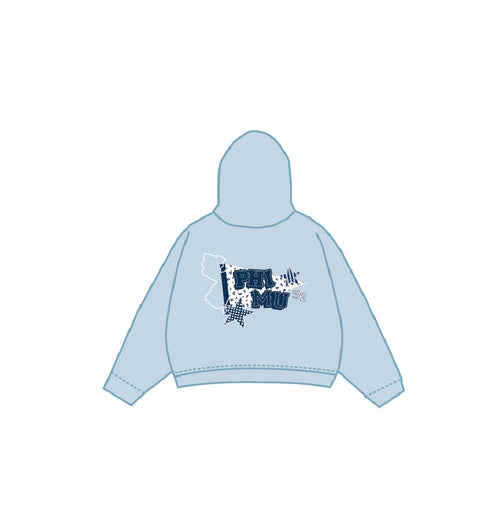 HG-0893 - Rutgers University - Phi Mu Light Blue Hoodie