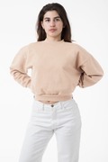 Los Angeles Apparel - Heavy Fleece Cropped Mock Neck Pullover - HF06GD