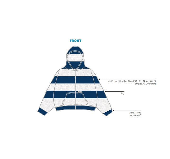 H3G-2941-University of Delaware-Kappa Delta-ZIP UP HOODIE
