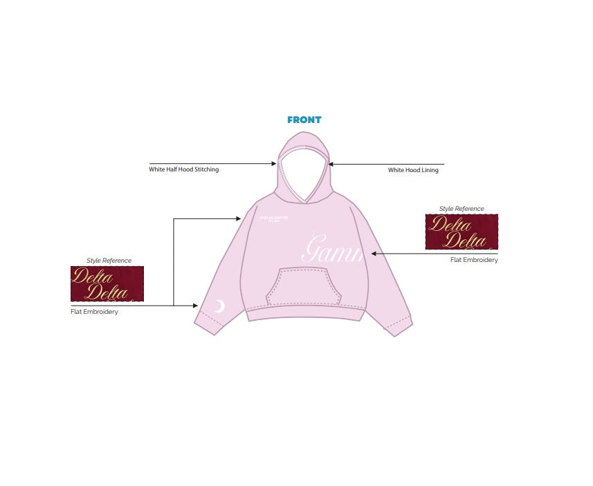 H3G-2455 Gamma Phi Beta - Northwestern University-HOODIE