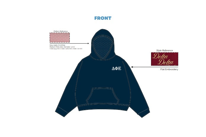 H3G-2595-University of Rhode Island-Delta Phi Epsilon Sorority-HOODIE