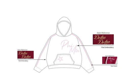 H3G-1176-University of Washington Seattle-Phi Mu Sorority-HOODIE
