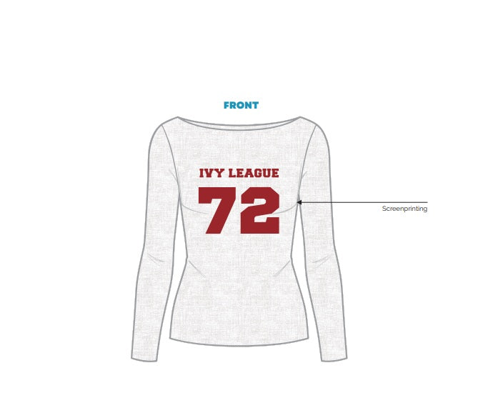 H3G-2039-Creighton University-Alpha phi-BOAT NECK LONG SLEEVE TEE
