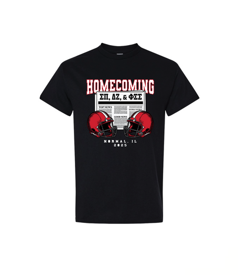 HG-0657 - Illinois State University X Phi Sigma Sigma, Delta Zeta, Sigma Pi Black Shirt