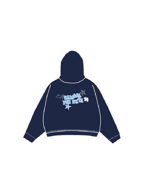 HG-0725 - Gamma Phi Beta - University of Michigan Blue Hoodie
