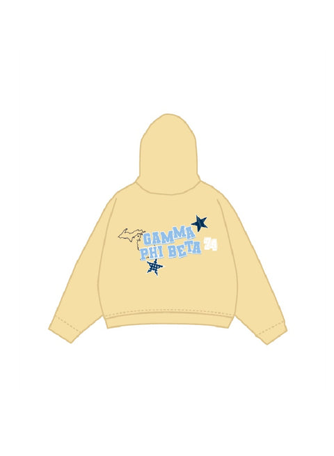 HG-0725 - Gamma Phi Beta - University of Michigan Yellow Hoodie