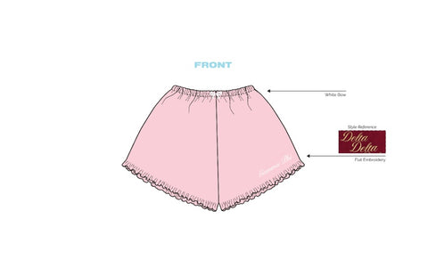 H3G-1020-University of Alabama-Gamma Phi Beta-PAJAMA SHORTS / LETTUCE HEM