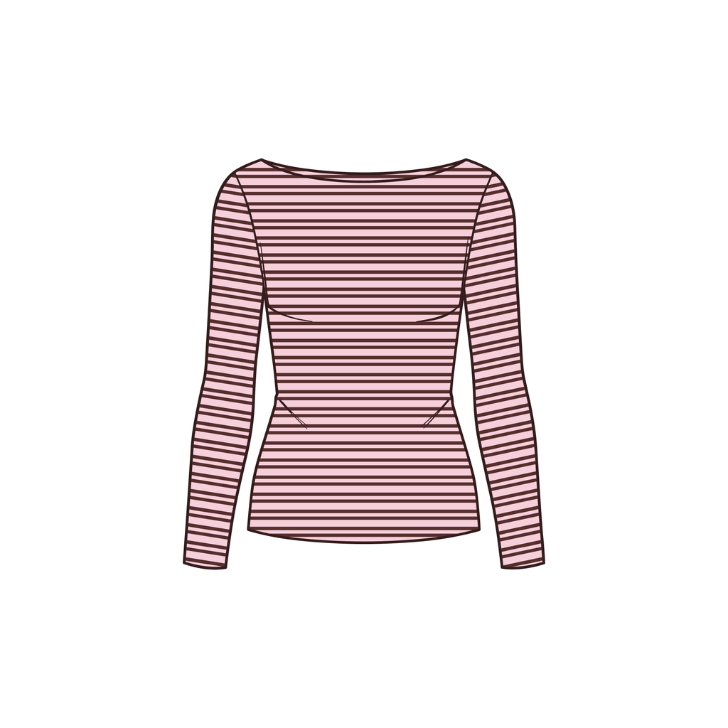 LS Boatneck Tee and Foldover Pants - 1