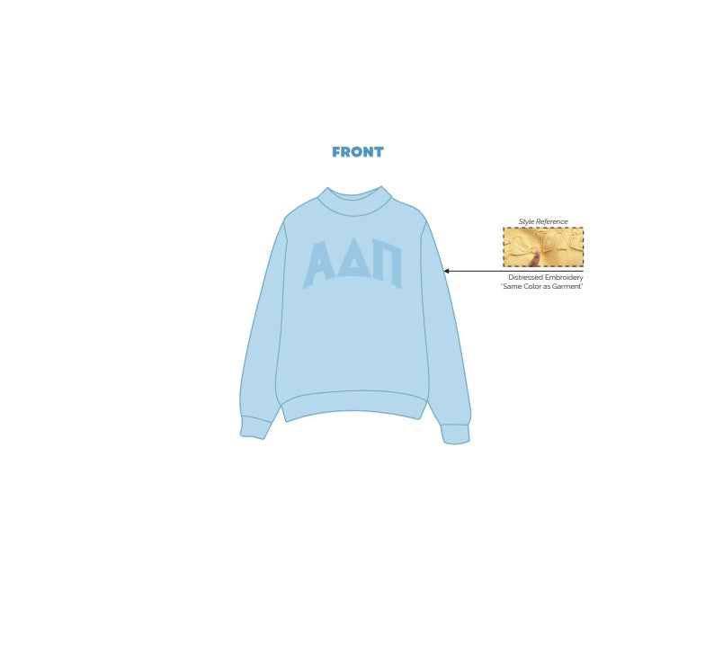 H3G-2728-Kansas State University-Alpha Delta Pi-MOCKNECK SWEATSHIRT