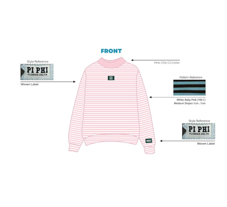 H3G-2457-University of Texas San Antonio-Phi Mu-MOCKNECK SWEATSHIRT