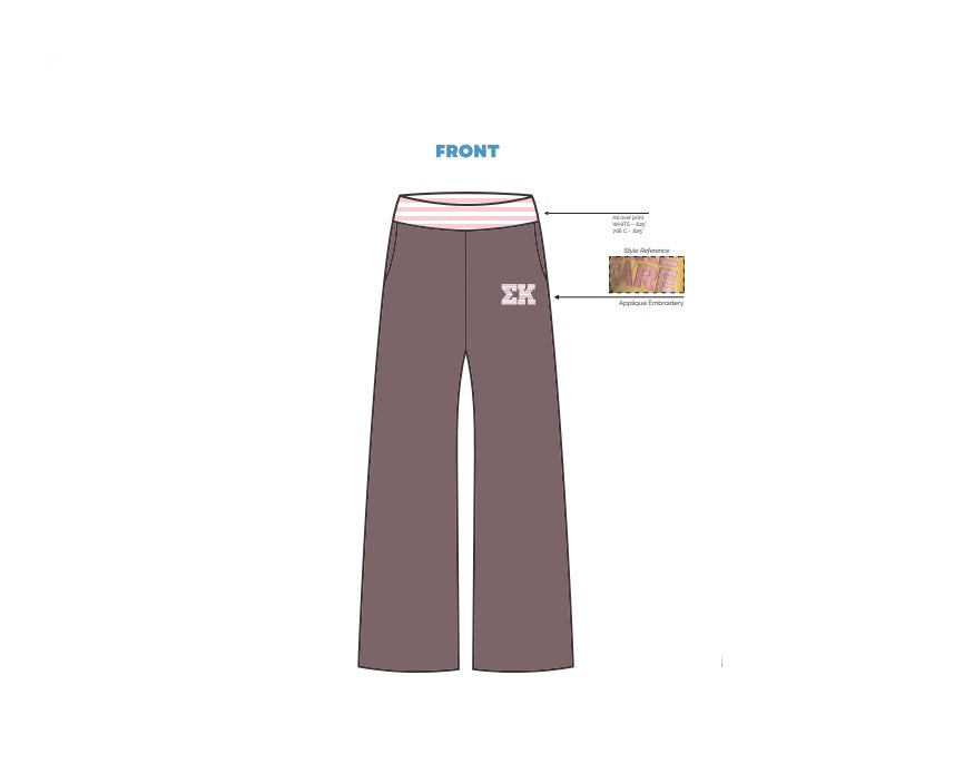 H3G-2480-University of Rhode Island-Sigma Kappa-MOCHA WIDELEG PANTS