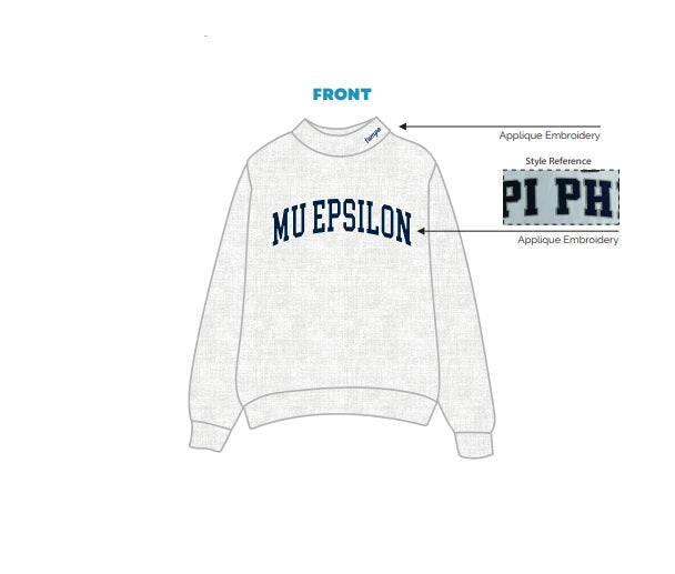 H3G-2305-University of Tampa-Mu Epsilon Delta-MOCKNECK SWEATSHIRT