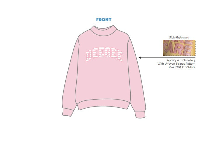 H3G-2839-Michigan State University-delta gamma-MOCKNECK SWEATSHIRT