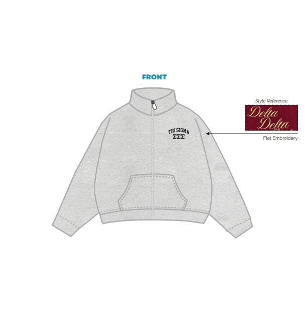 H3G-2329-Coastal Carolina University-Sigma Sigma Sigma-ZIP UP MOCKNECK