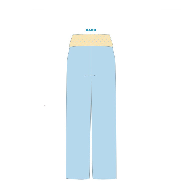 H3G-2165-Syracuse University-Alpha Omega Epsilon-Fold Over Wide Leg Pants