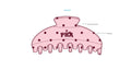 H3G-2933-Ohio State University-Panhellenic Council-Bedazzled Claw Clip PINK