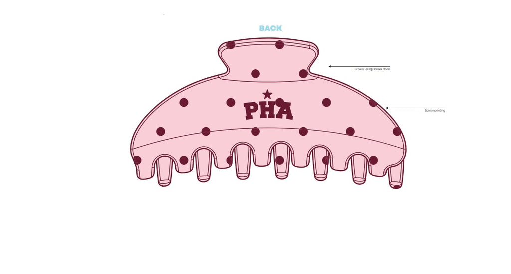 H3G-2933-Ohio State University-Panhellenic Council-Bedazzled Claw Clip PINK