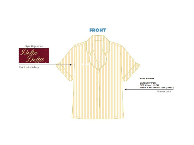 H3G-2990-Worcester Polytechnic Institute-Phi Sigma Sigma-Ruffle Pajama Set - Top