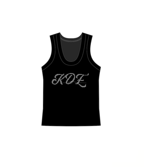 HG-0601 - Dartmouth College - Kappa Delta Epsilon High Scoop Neck Tank - Black