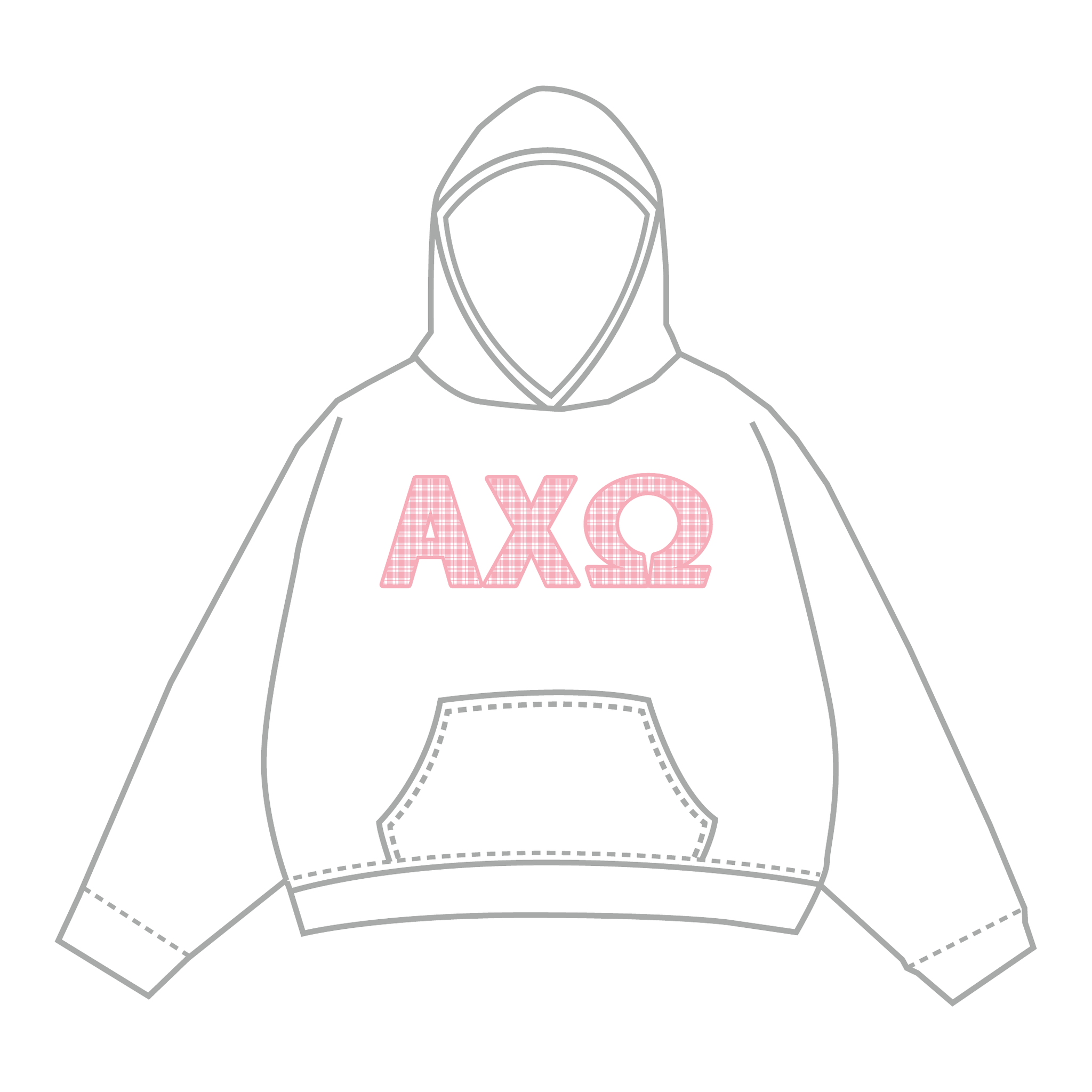 Alpha Chi Omega Hoodie — White