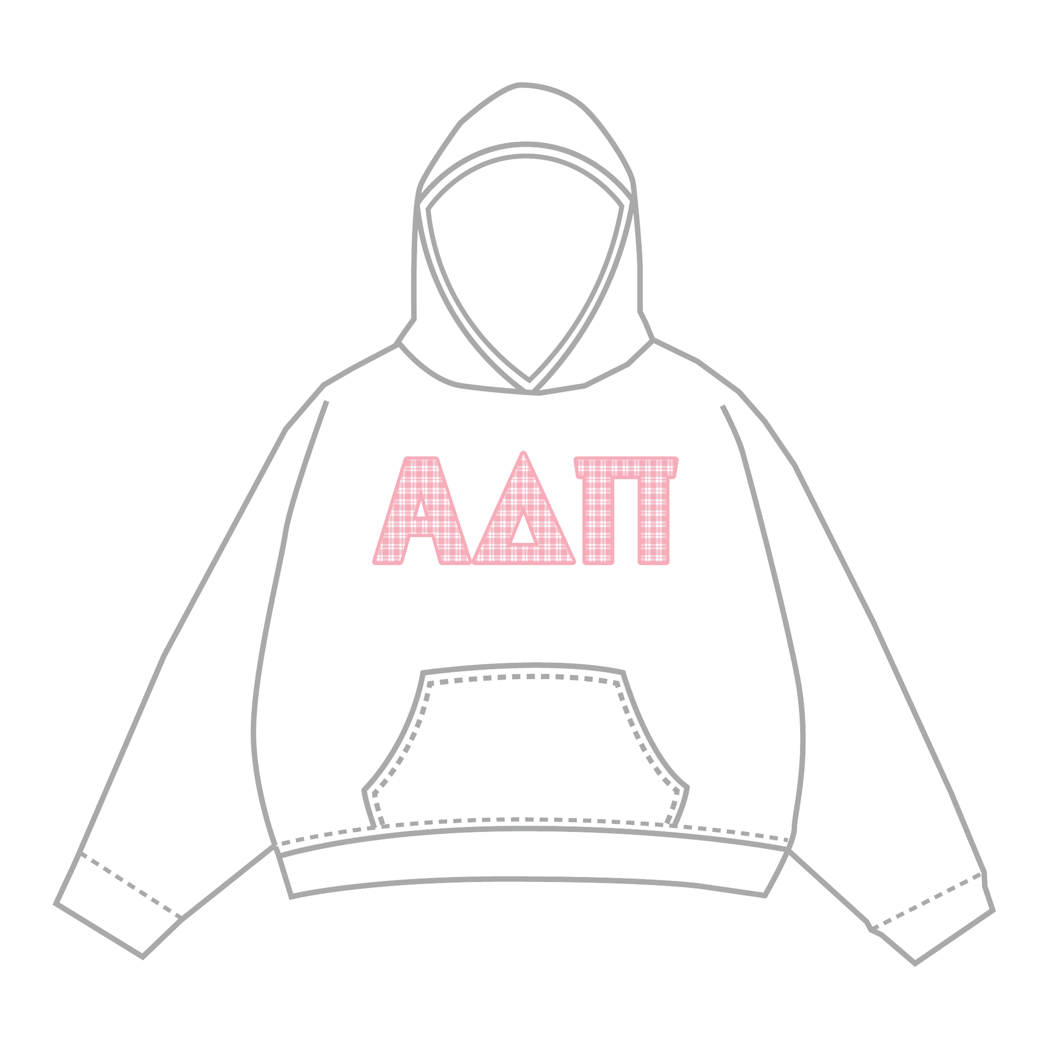 Alpha Delta Pi Hoodie — White
