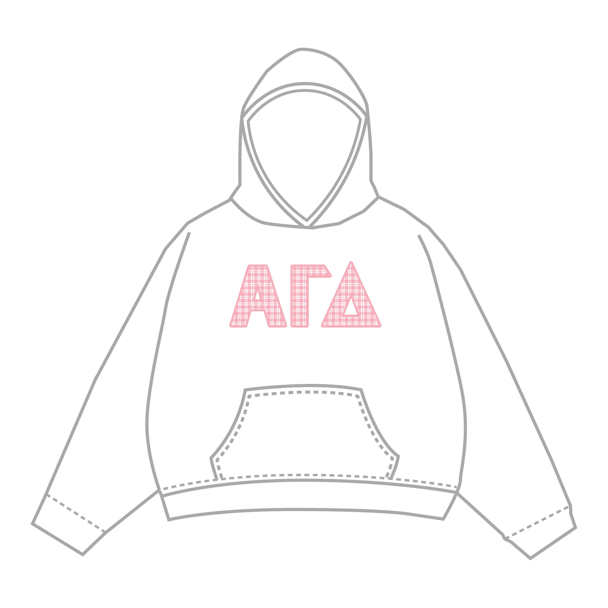 Alpha Gamma Delta Hoodie — White