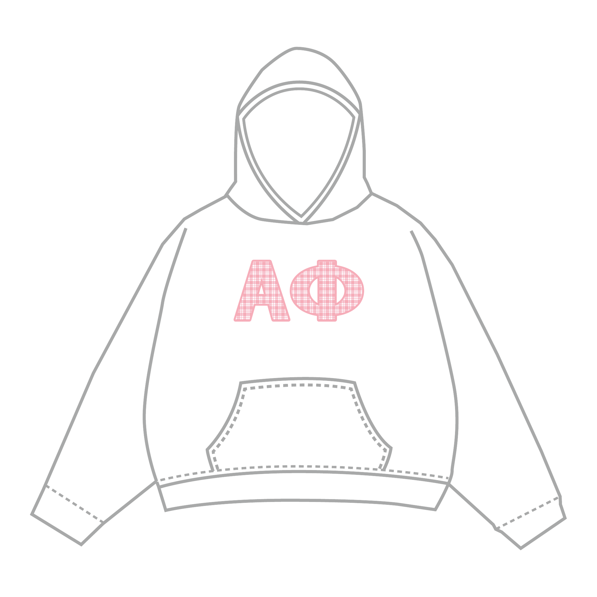 Alpha Phi Hoodie — White