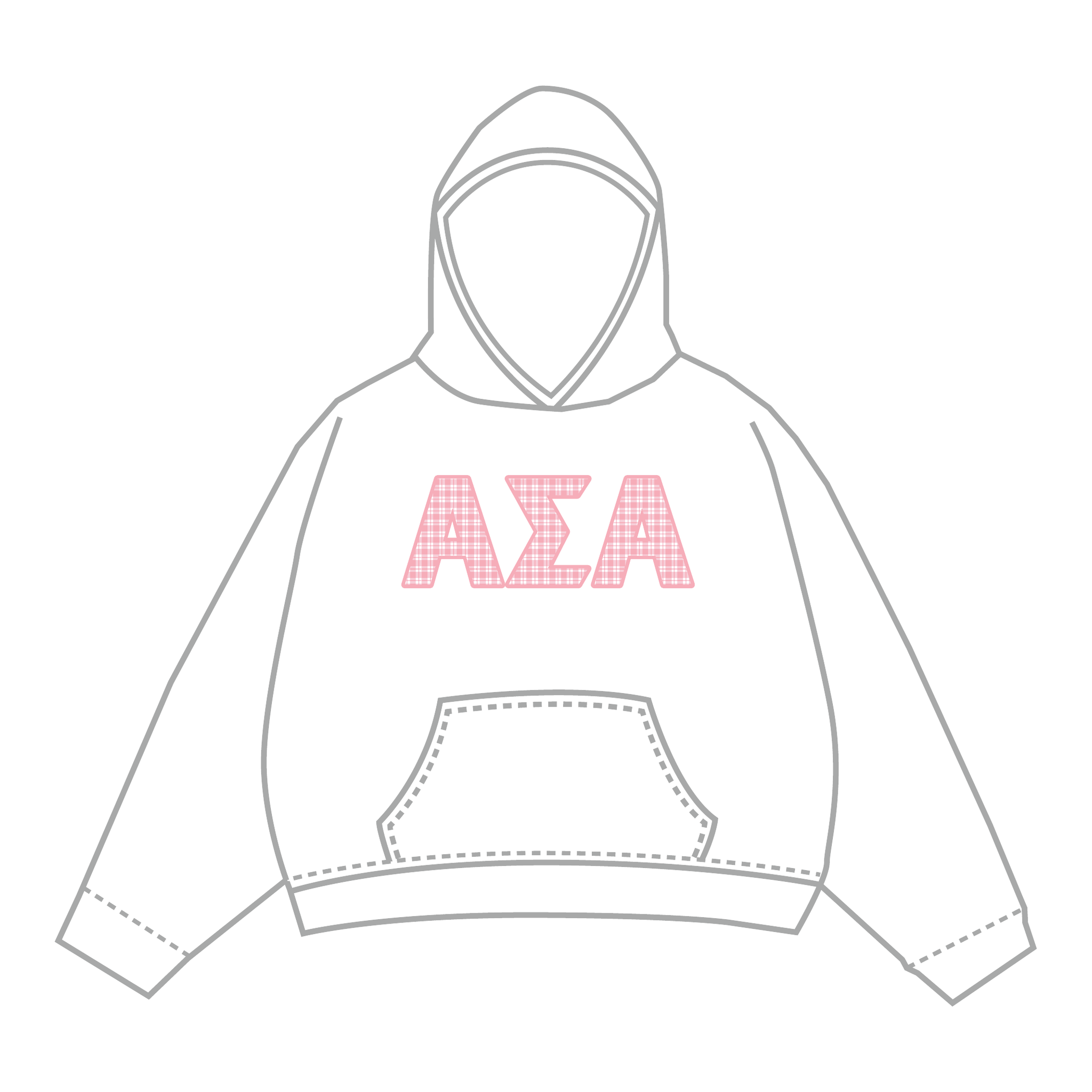 Alpha Sigma Alpha Hoodie — White