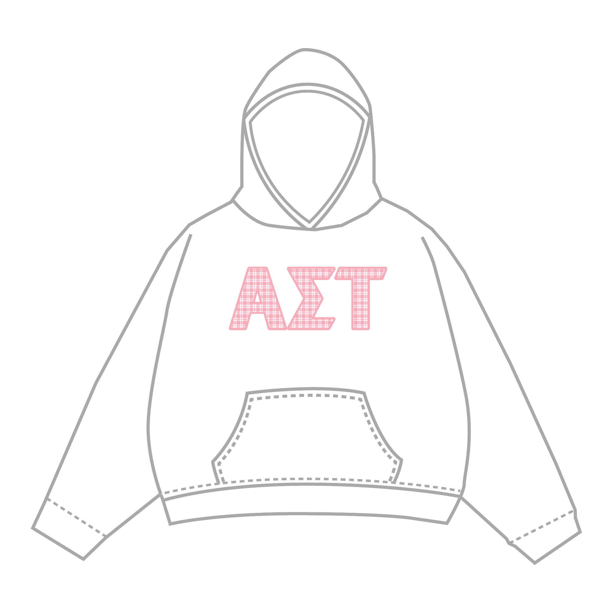 Alpha Sigma Tau Hoodie — White