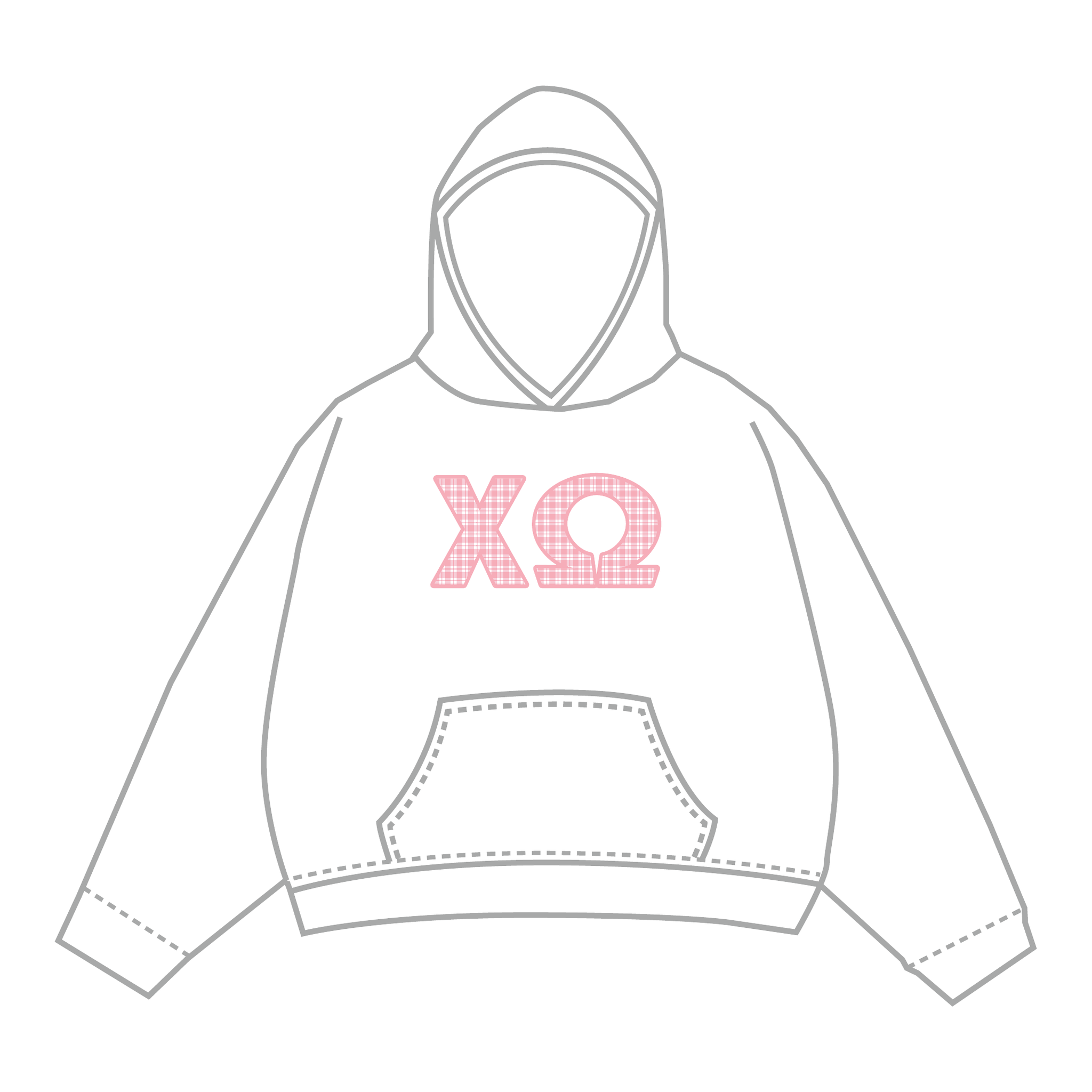 Chi Omega Hoodie — White