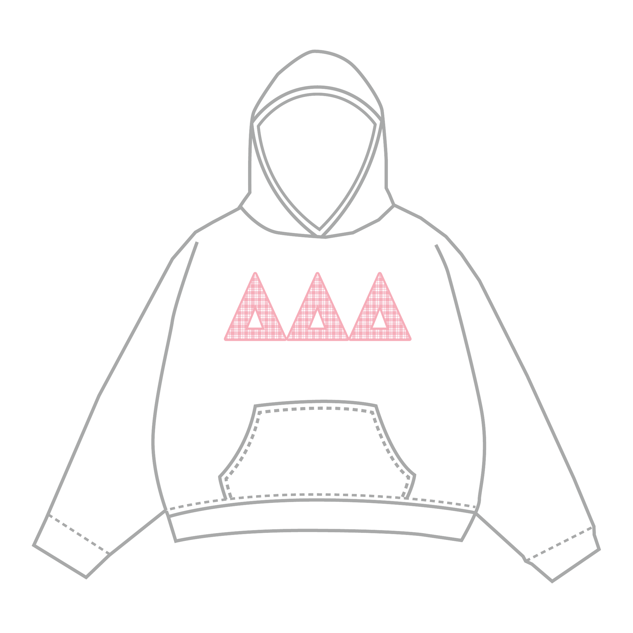 Delta Delta Delta Hoodie — White