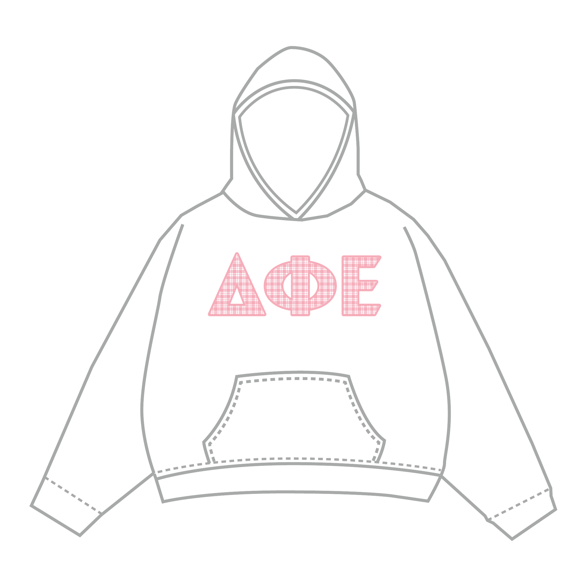 Delta Phi Epsilon Hoodie — White