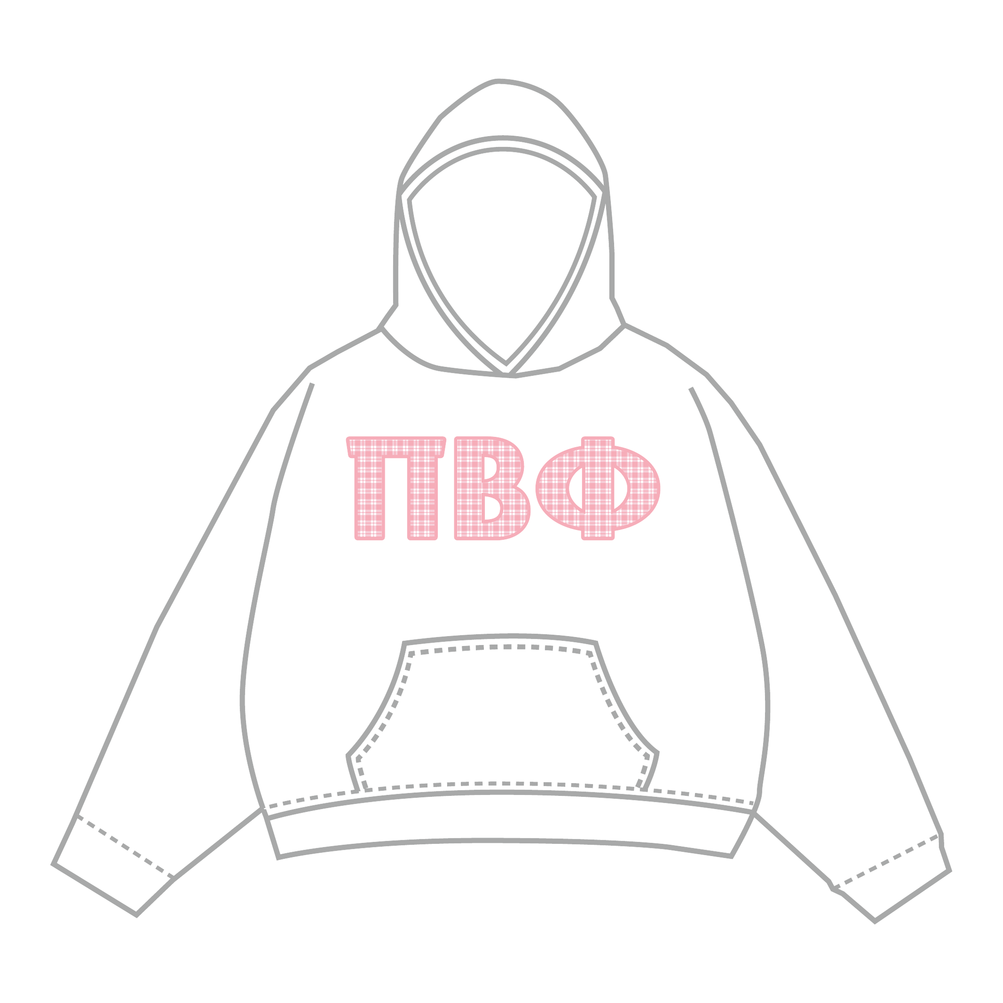 Pi Beta Phi Hoodie — White